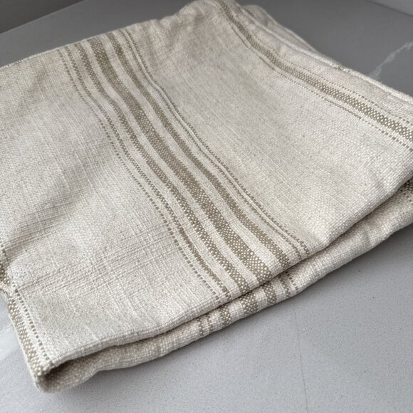 Pottery Barn Pillow Cushion Cover Neutral Natural Farmhouse Heavy Cotton Zip - Picture 1 of 10